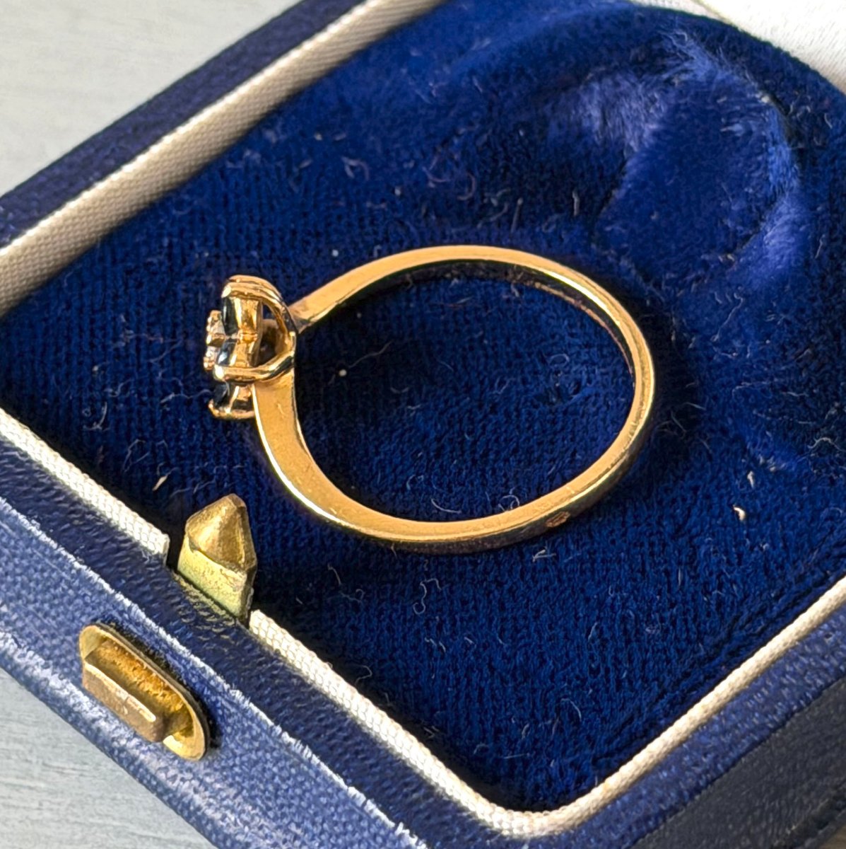 Bague en Or 18 Carats, Saphirs et Diamant-photo-3