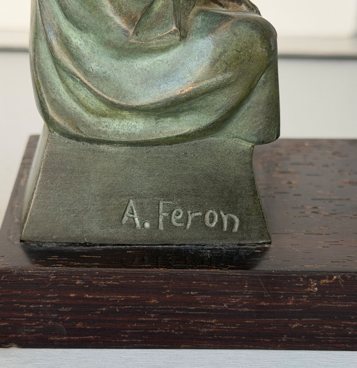 Pair Of Art Deco Bookends Signed By Adam Ferron-photo-6