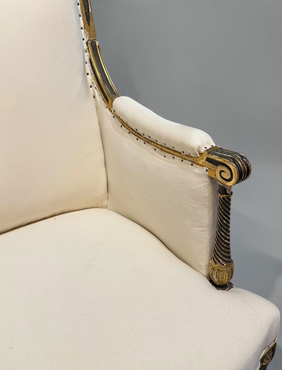 Salon d'époque Louis XVI estampillé Antoine Gailliard XVIIIe-photo-3