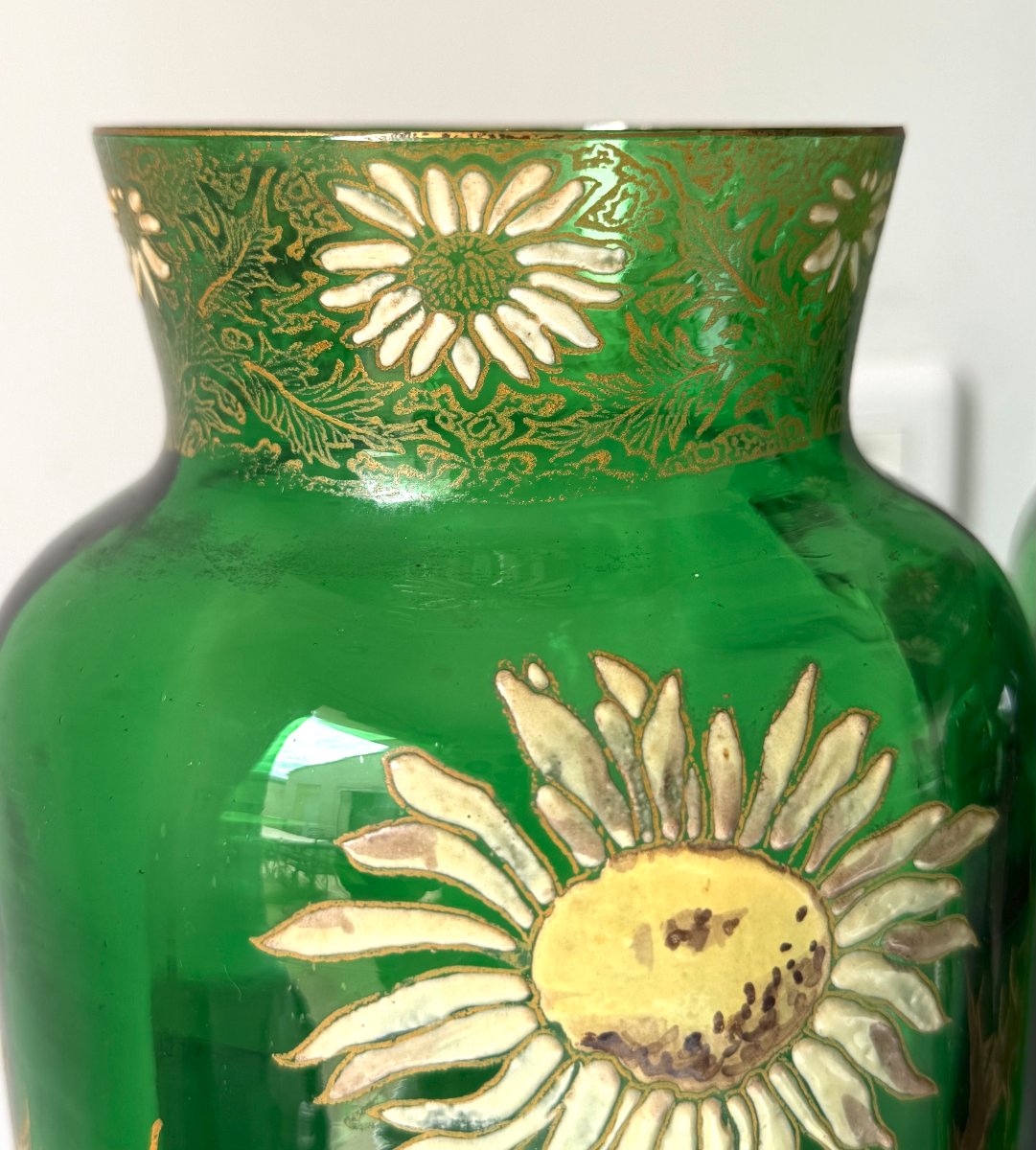 Paire de vases Art Nouveau aux Chardons Legras-photo-1