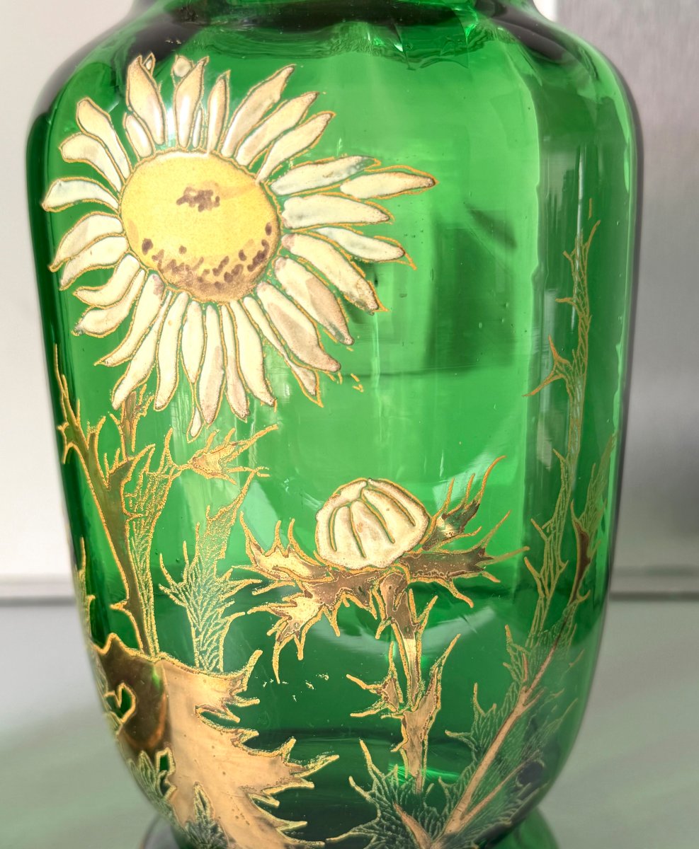 Paire de vases Art Nouveau aux Chardons Legras-photo-4