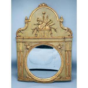 Mirror In Golden Wood 18th Louis XVI Period