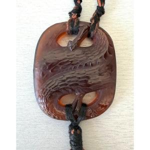 Pendentif "Serpents" Art Déco René Lalique