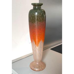 Vase Art Déco "Feuilles d'oseille" Schneider - Le Verre Français