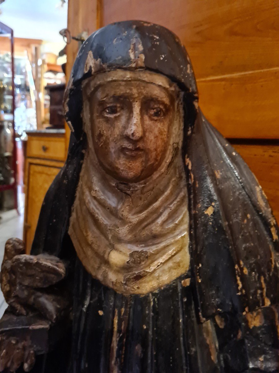 Saint Marguerite Statue In Polychrome Resinous-photo-1