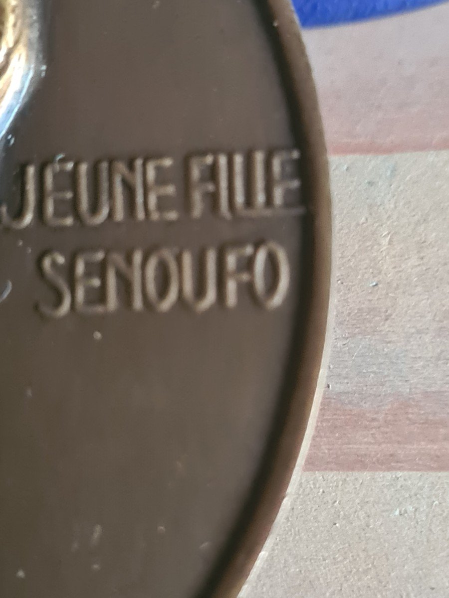 Médaille, IIIe République, Exposition Coloniale De Paris, Côte D’ivoire, Jeune Fille Senoufo-photo-3