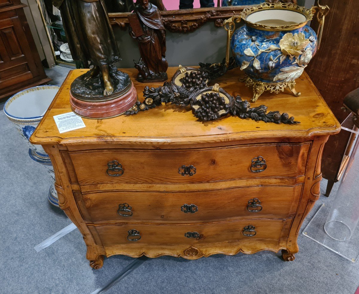 Louis XV Tomb Commode In Softwood-photo-4