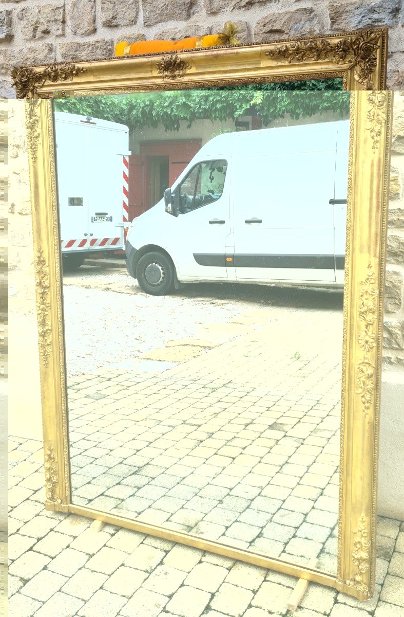 Large Fireplace Mirror Early 19th Century, Restoration Period-photo-1