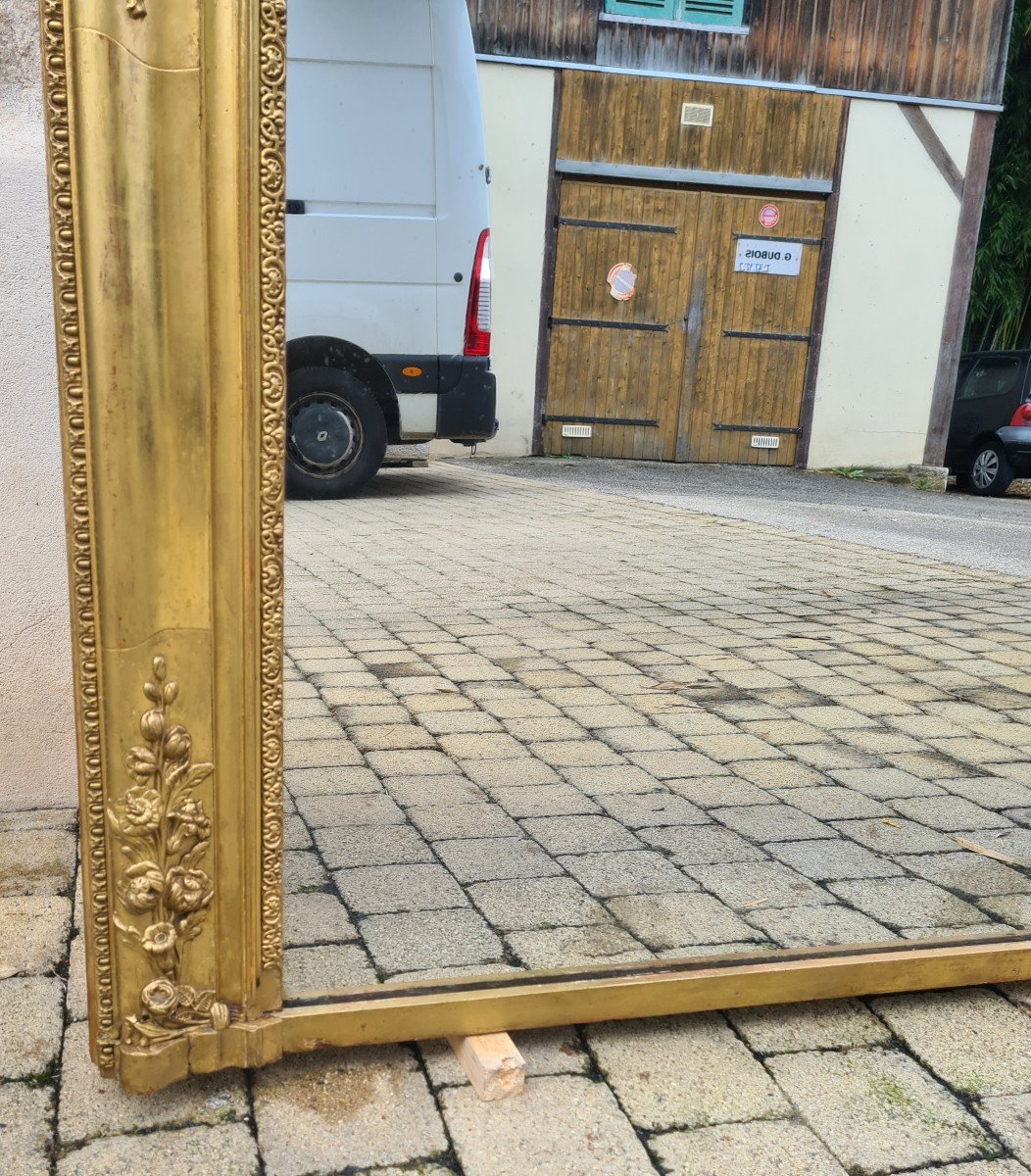 Large Fireplace Mirror Early 19th Century, Restoration Period-photo-3