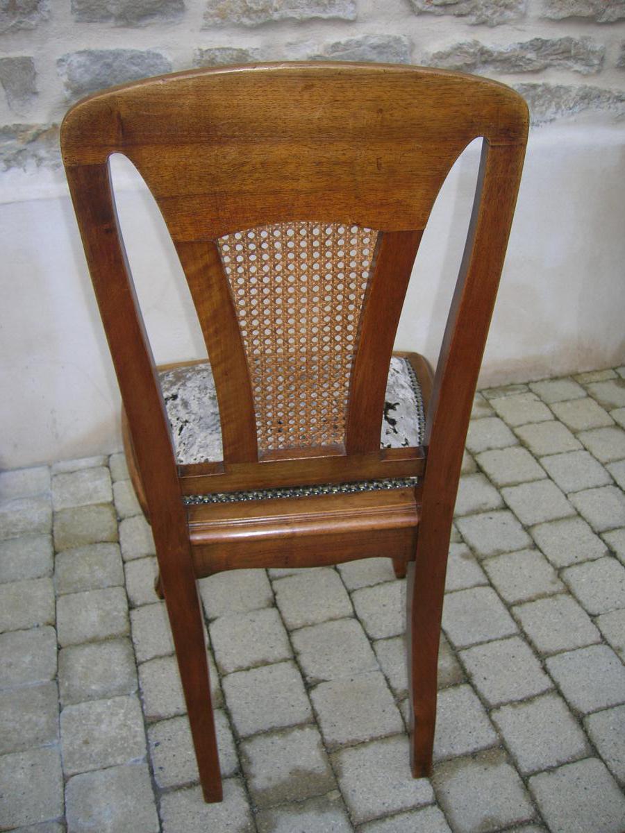 6 Chairs In Walnut Art Nouveau-photo-1