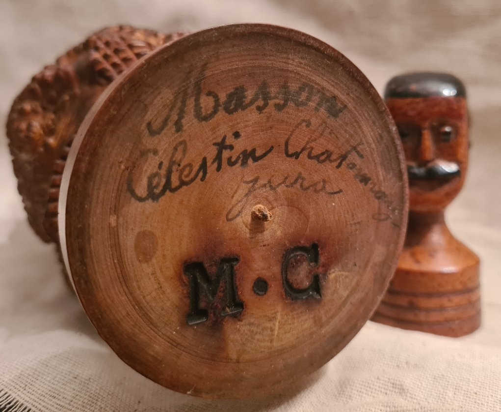 Pepper Shaker Made Of Boxwood And Boxwood Root, Jura Folk Art-photo-1