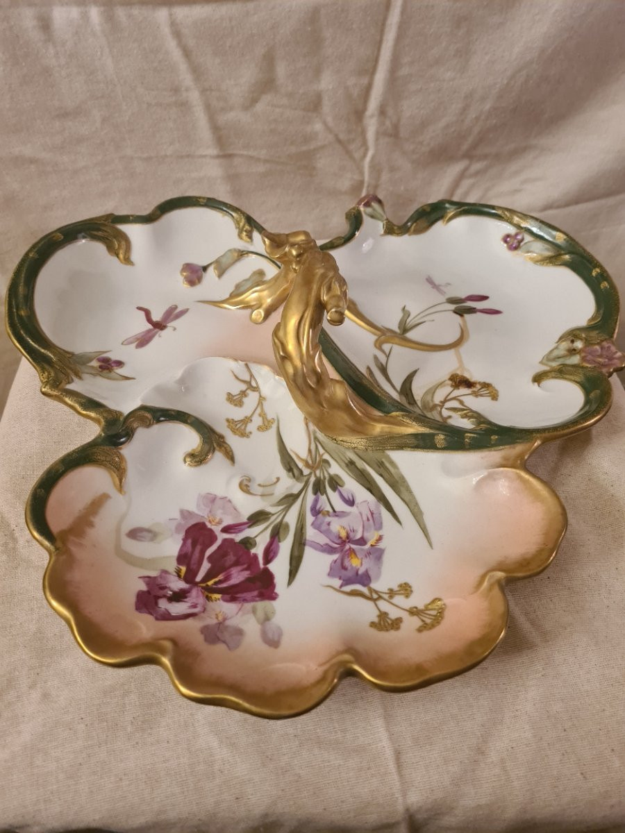 Limoges Porcelain Beggar's Dish, Art Nouveau-photo-7