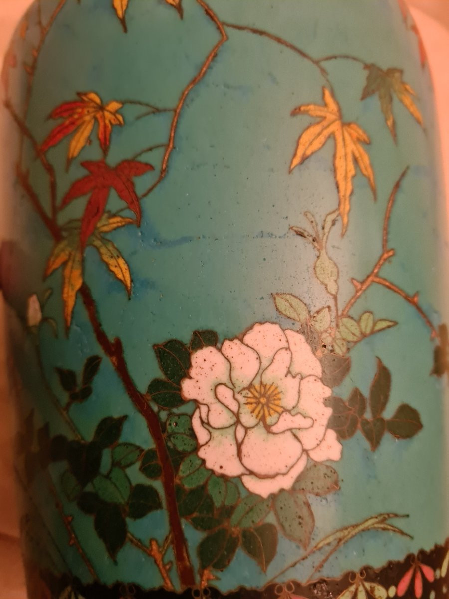 Vase Cloisonné Japon-photo-2
