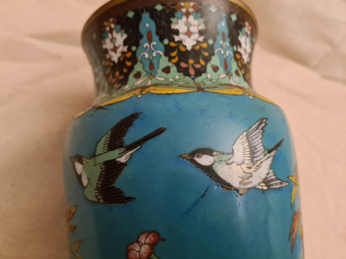 Vase Cloisonné Japon-photo-2