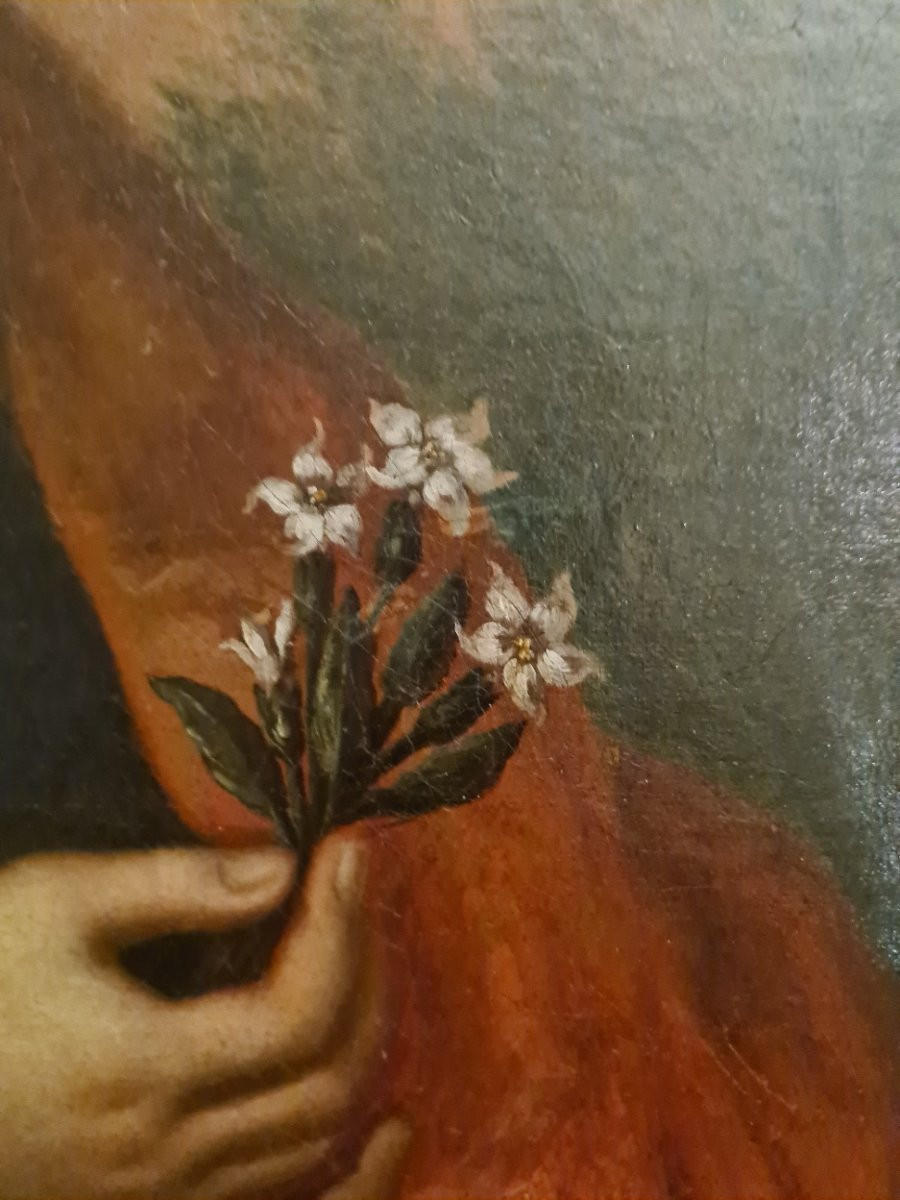 Large 18th Century Quality Portrait Of A Woman -photo-2