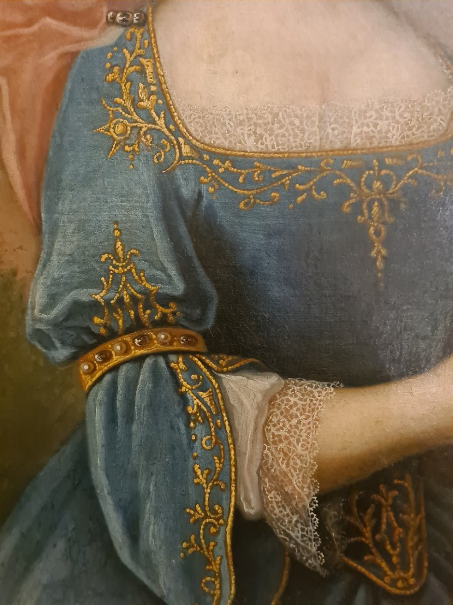 Large 18th Century Quality Portrait Of A Woman -photo-7