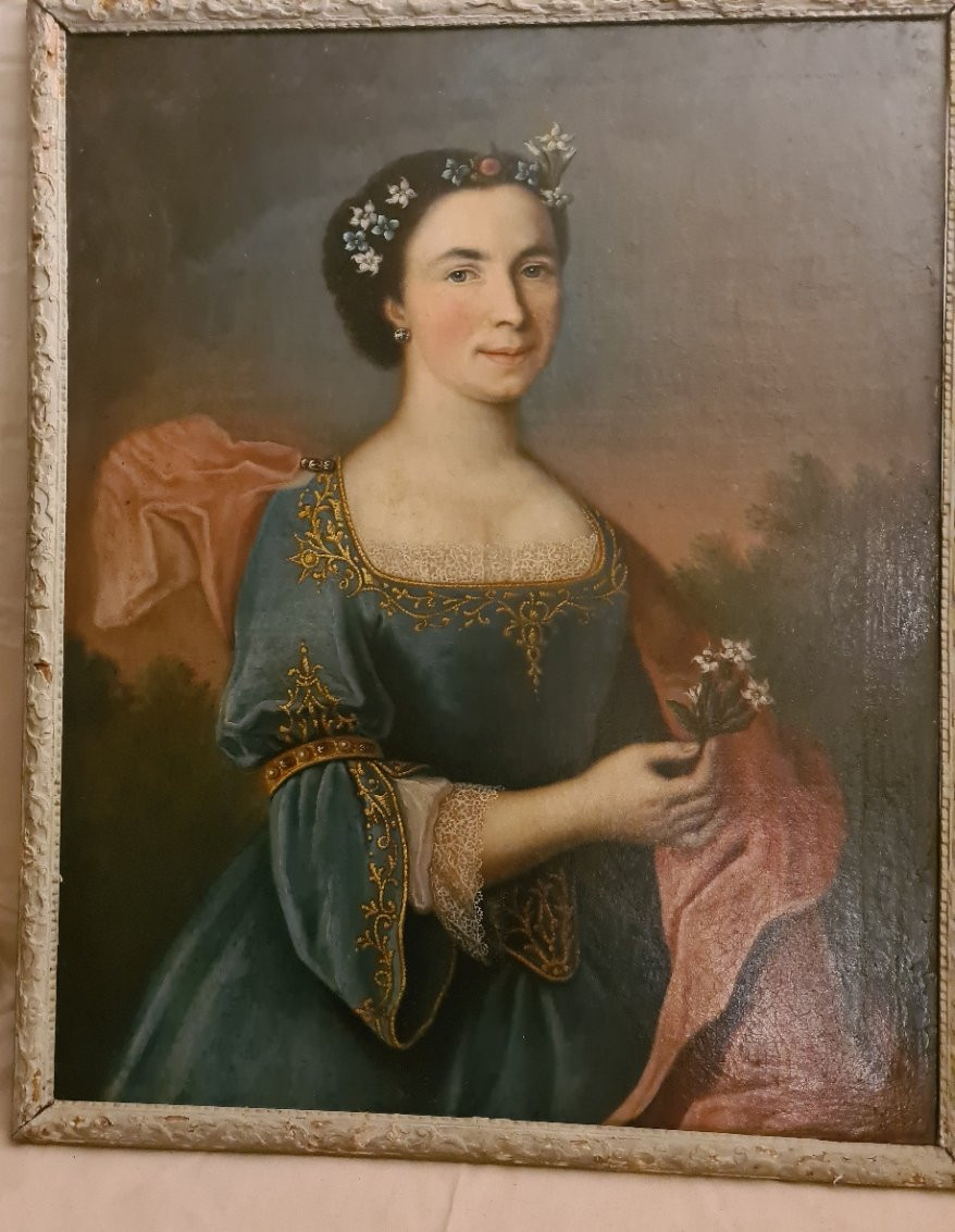Large 18th Century Quality Portrait Of A Woman -photo-8