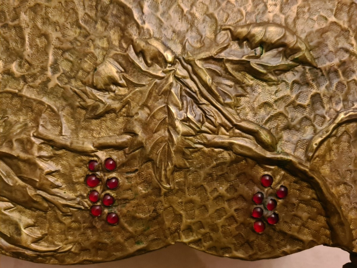 Embossed Brass Planter -photo-1