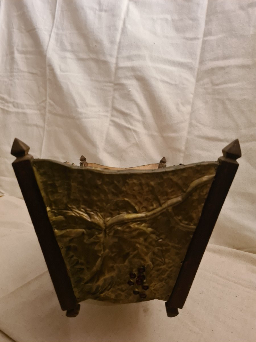 Embossed Brass Planter -photo-4