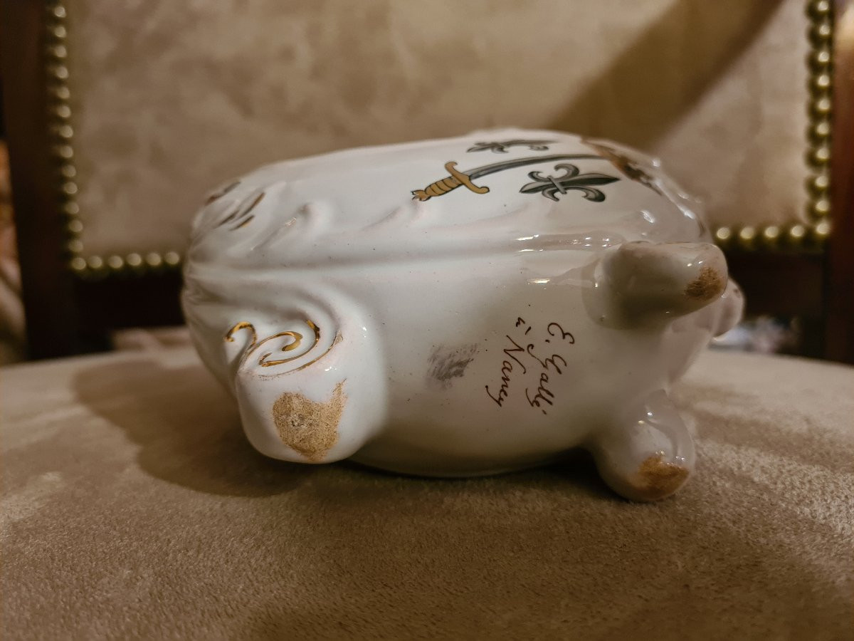 Earthenware In The Shape Of A Clog By Emile Gallé In Nancy-photo-5