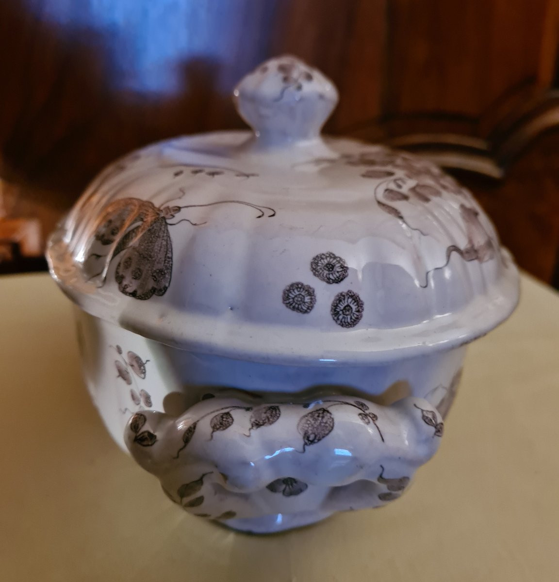 18th Century Boult Earthenware Tureen From Franche-comté-photo-7