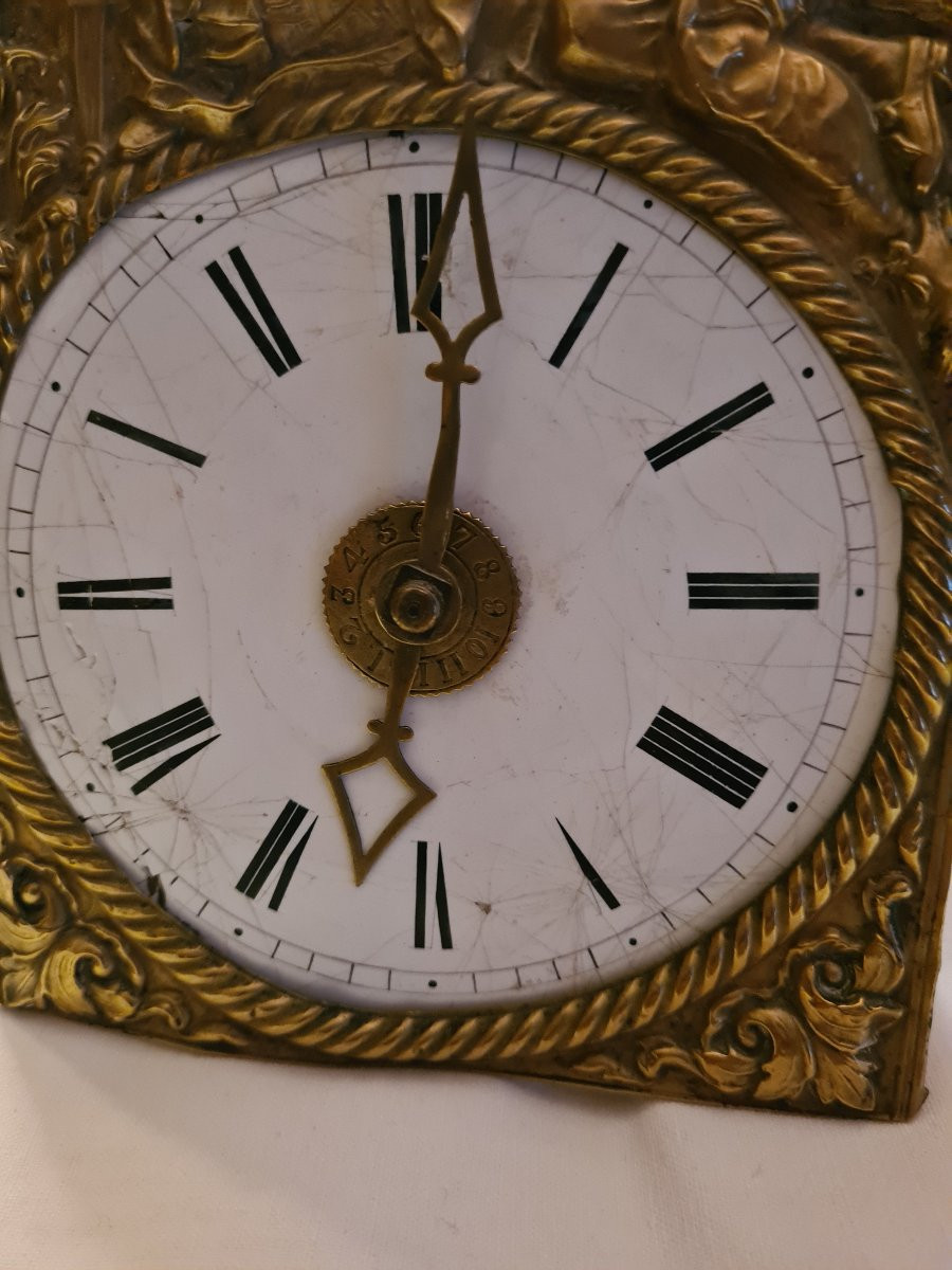 Miniature Comtoise Clock, 19th Century, Bailly-maitre, Morez (jura)-photo-1