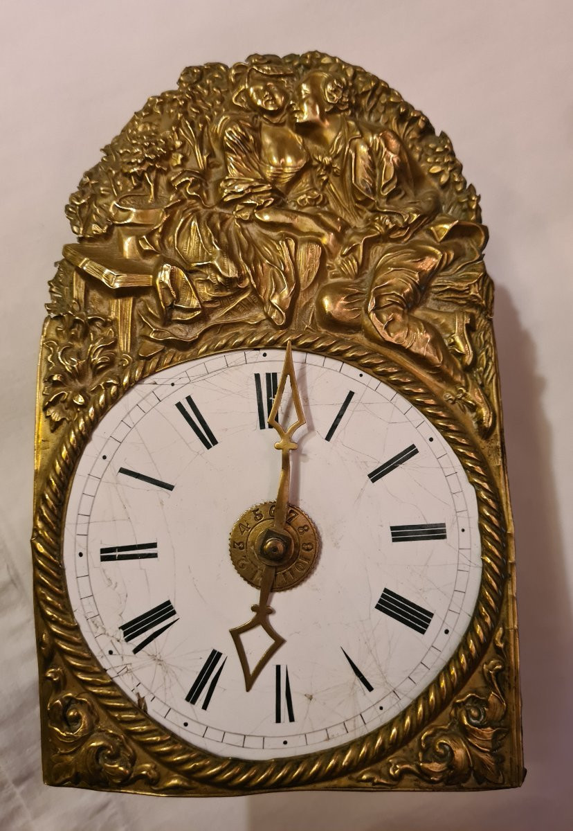 Miniature Comtoise Clock, 19th Century, Bailly-maitre, Morez (jura)-photo-2