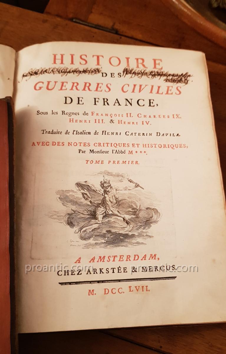 Livres Anciens Histoire De Guerres Civiles De France ( Davila)-photo-2