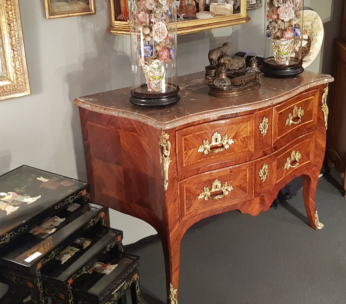 Commode Louis XV En Bois De Violette-photo-2