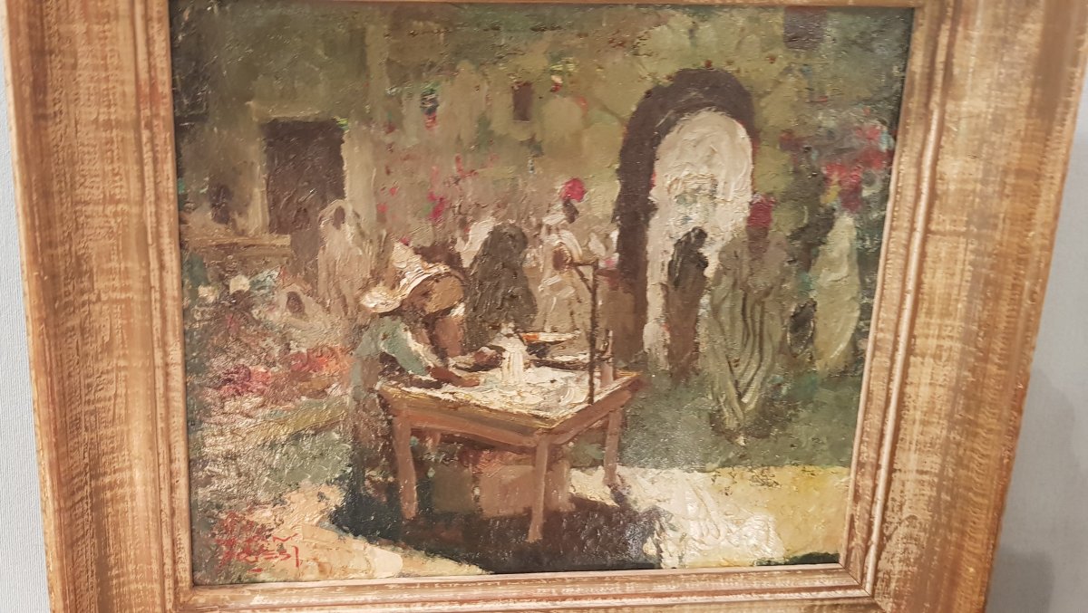 Tableau Orientaliste De Dick Van Driest-photo-1