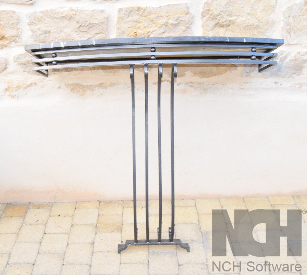 Art Deco Wrought Iron Console