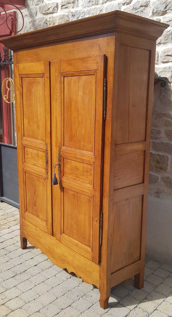 Petite Armoire De Valet En Hêtre 19 ème-photo-4