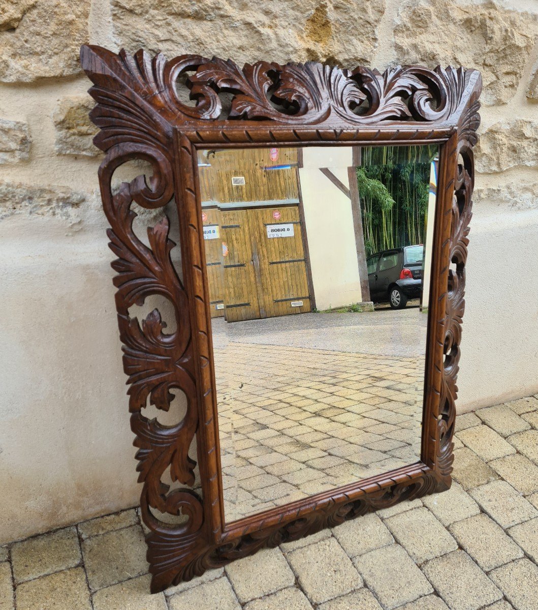 Miroir En Chêne Style Henry II -photo-4
