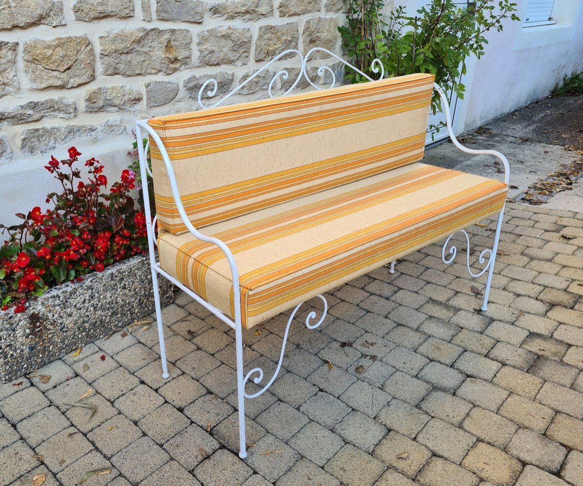 Wrought Iron Garden Bench-photo-3