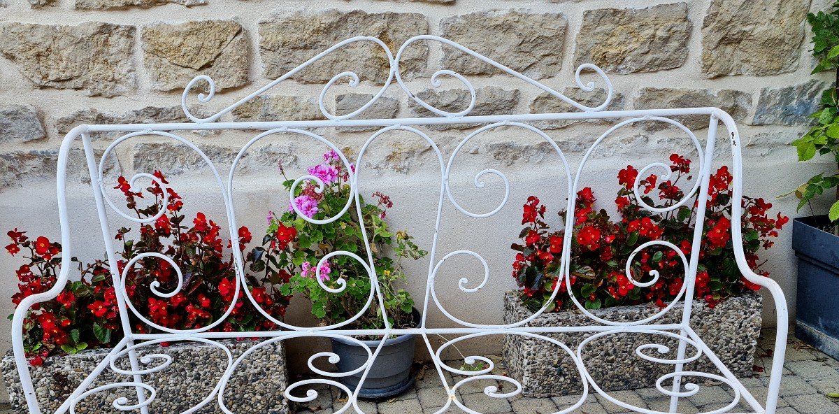 Wrought Iron Garden Bench-photo-1