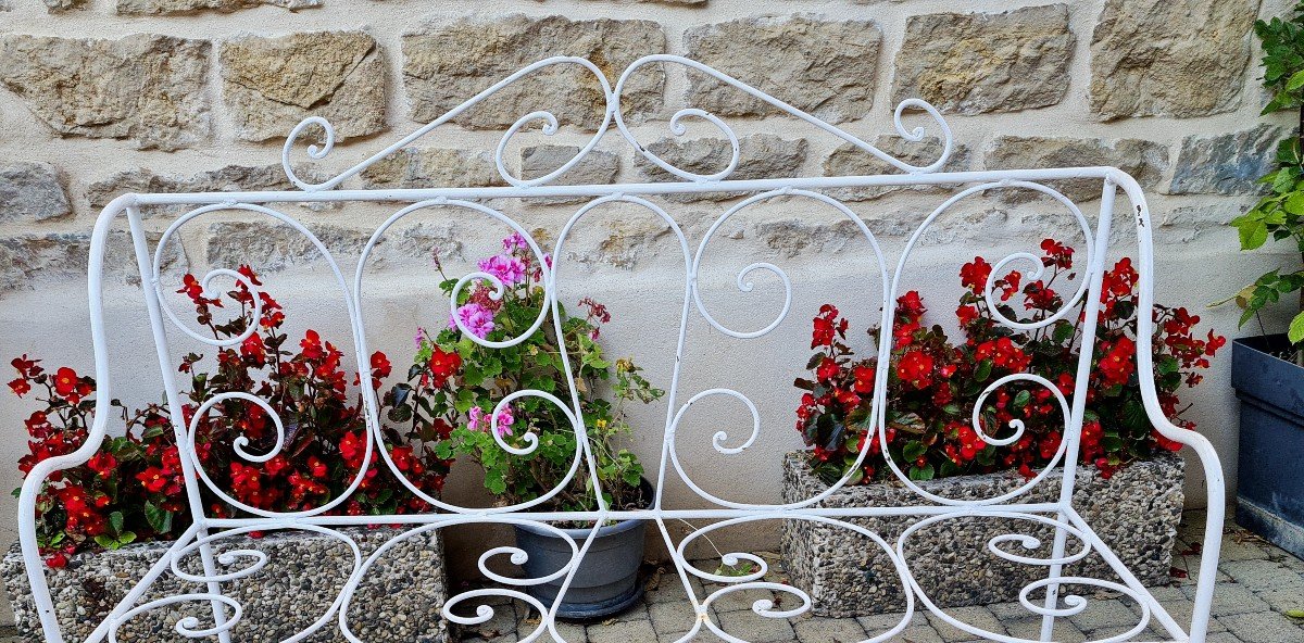 Banquette De Jardin En Fer Forgé-photo-1