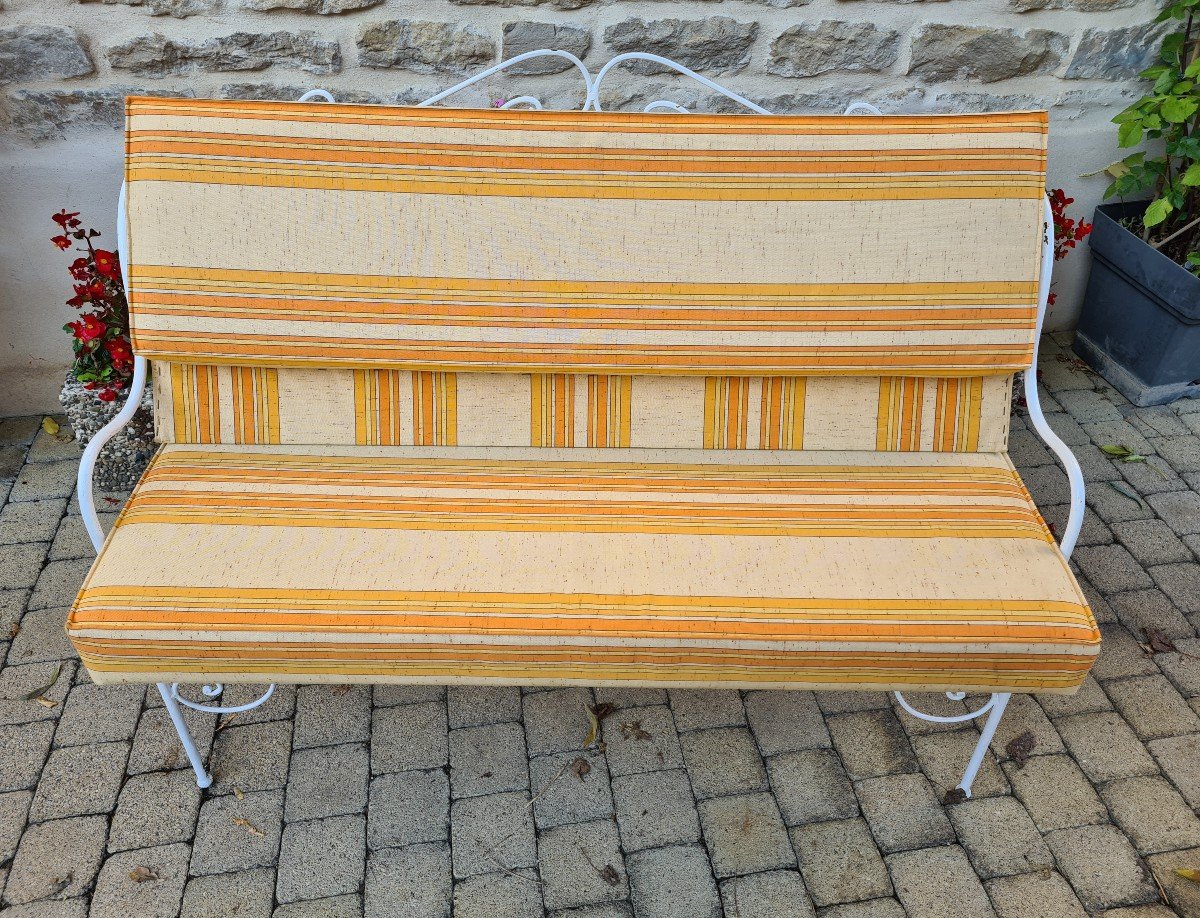 Wrought Iron Garden Bench-photo-5