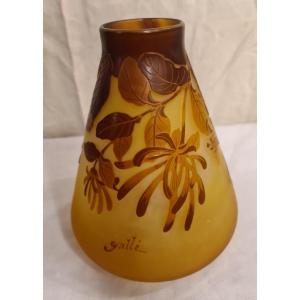 Gallé Vase With Dahlias
