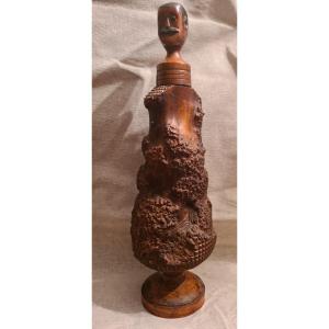 Pepper Shaker Made Of Boxwood And Boxwood Root, Jura Folk Art