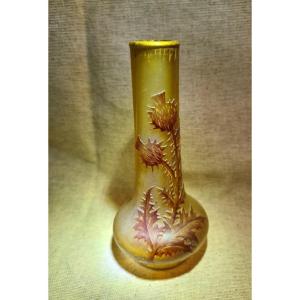     Vase Daum  Nancy "aux Chardons      