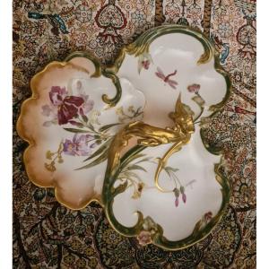 Limoges Porcelain Beggar's Dish, Art Nouveau