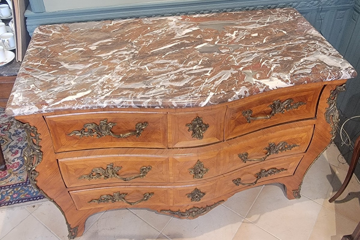 Louis XV Style Chest Of Drawers-photo-2