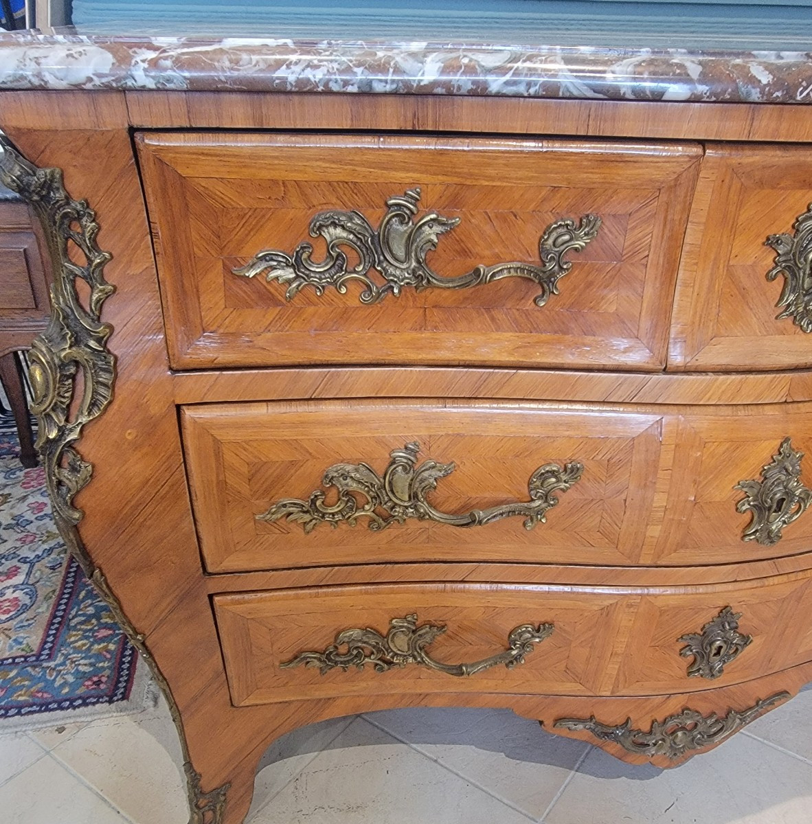 Louis XV Style Chest Of Drawers-photo-3