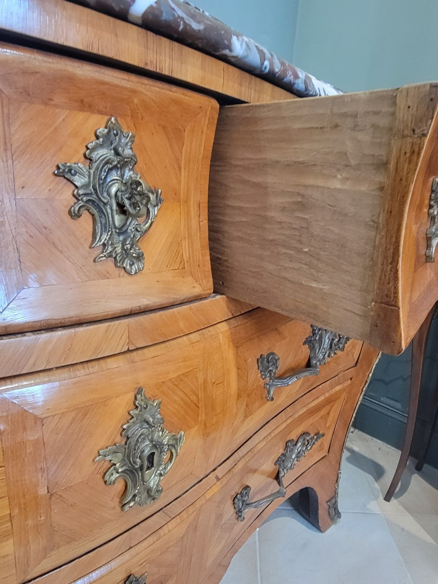 Louis XV Style Chest Of Drawers-photo-4