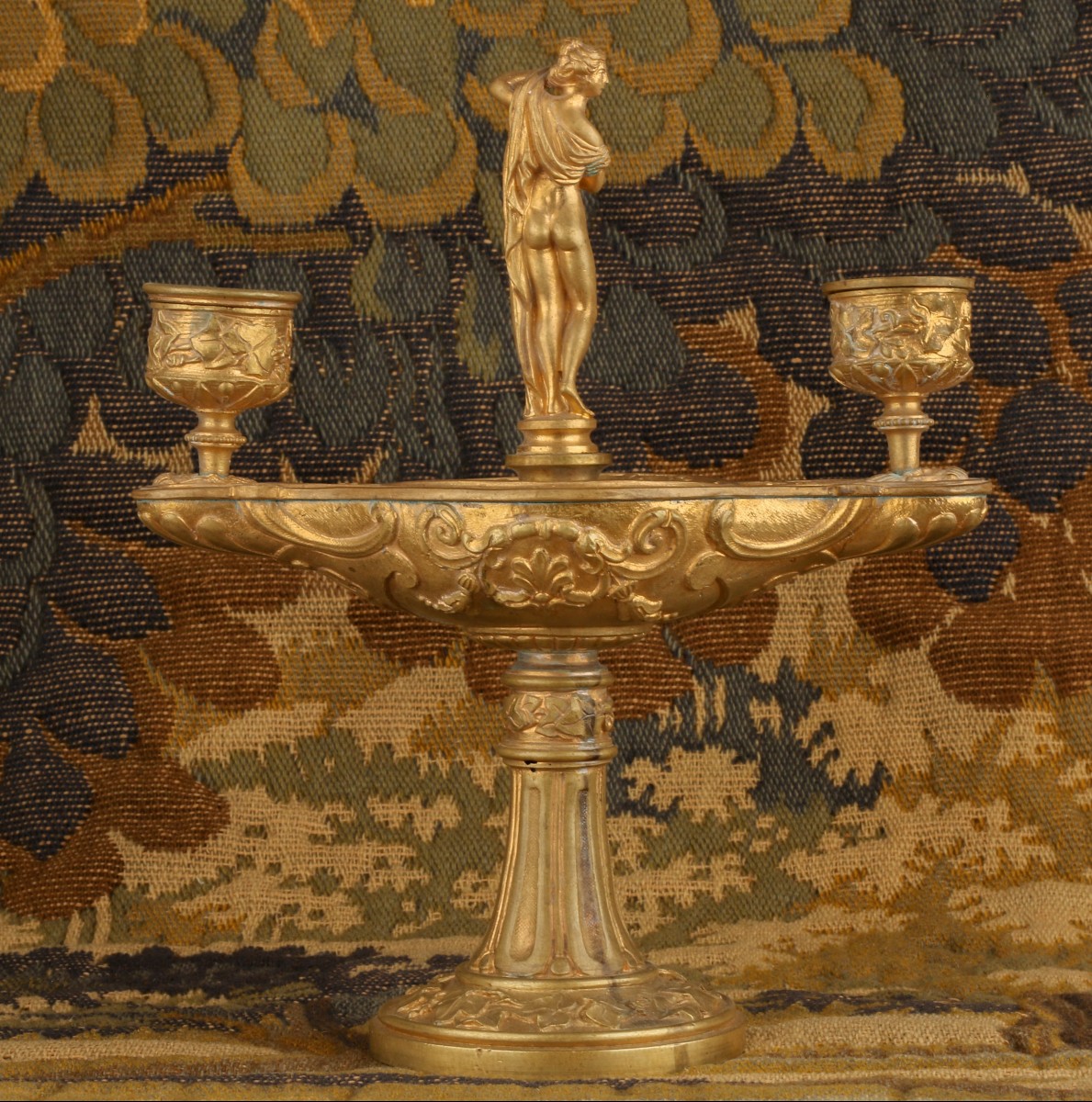 Gilded Bronze Candle Holder-photo-2
