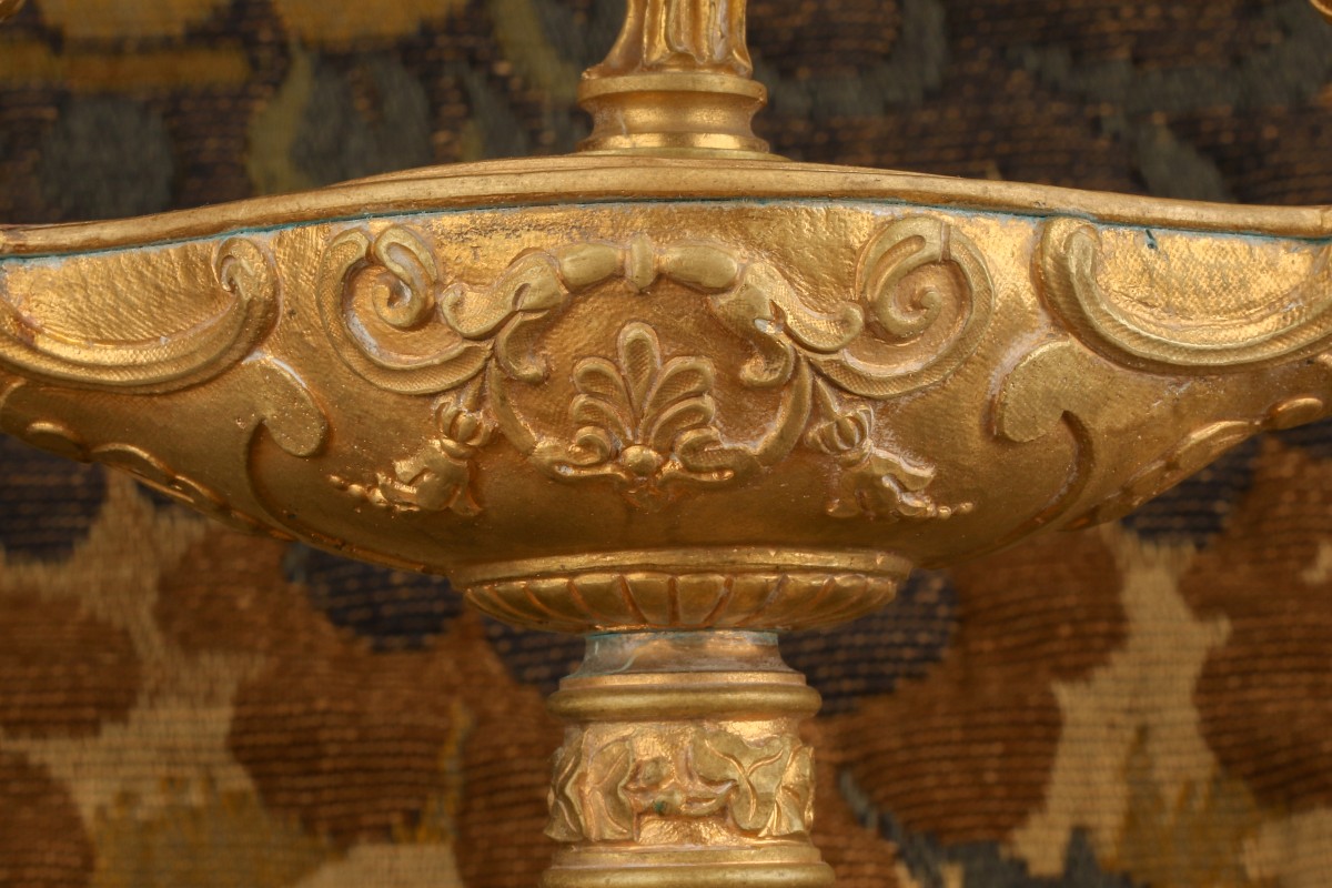 Gilded Bronze Candle Holder-photo-1