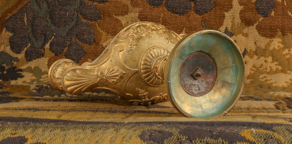 Gilded Bronze Candle Holder-photo-2
