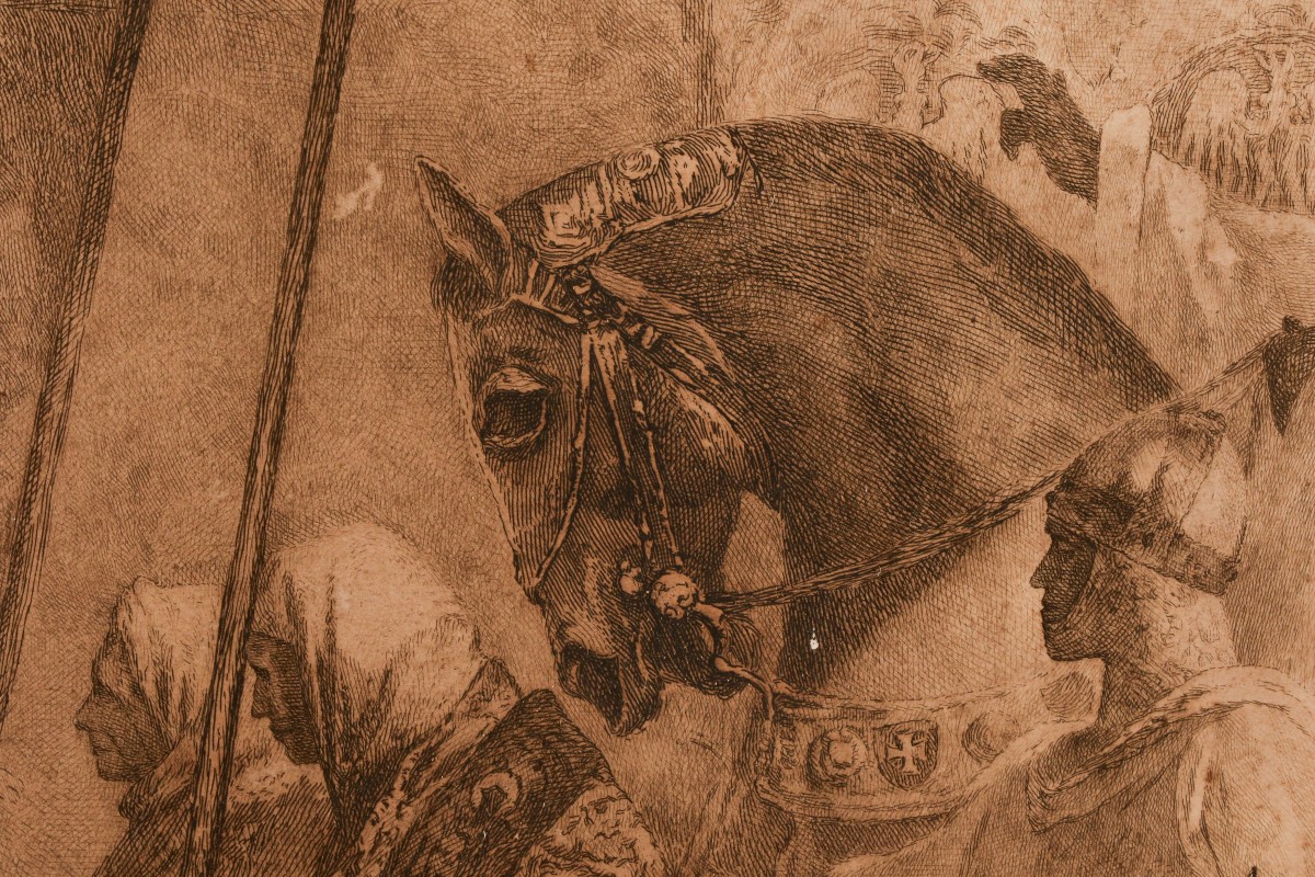 Grande gravure d'après Benjamin Constant-photo-4