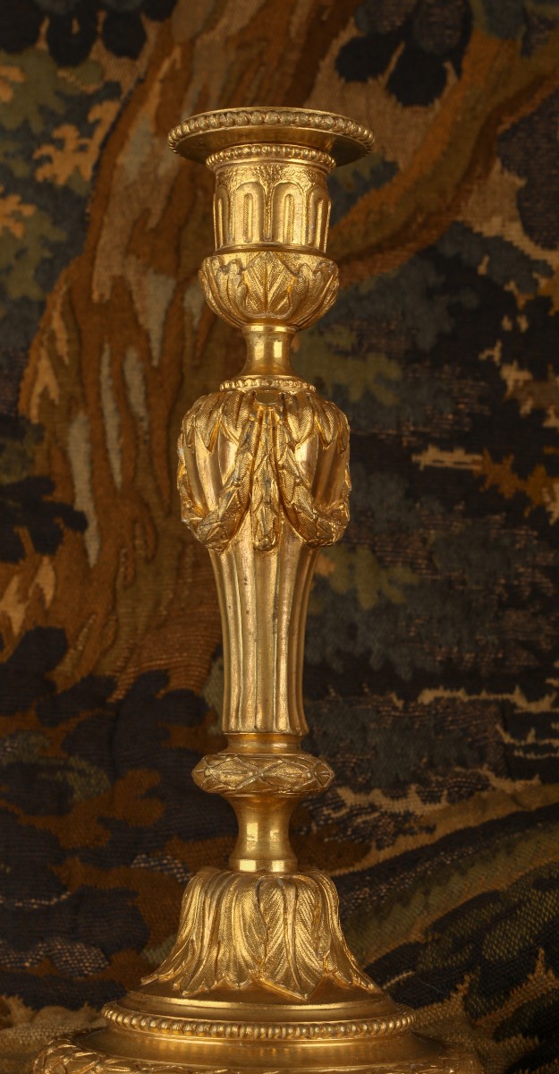 Paire de bougeoirs de style Louis XVI-photo-3