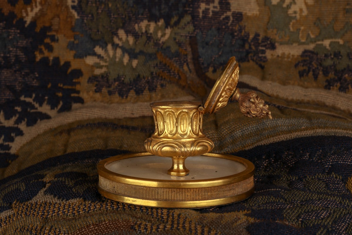 Encrier en bronze doré-photo-2